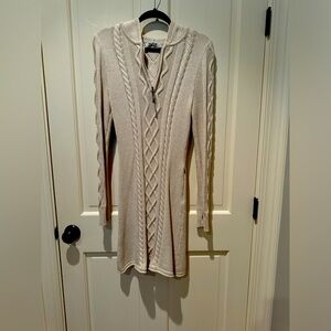 Athleta cream sweater dress